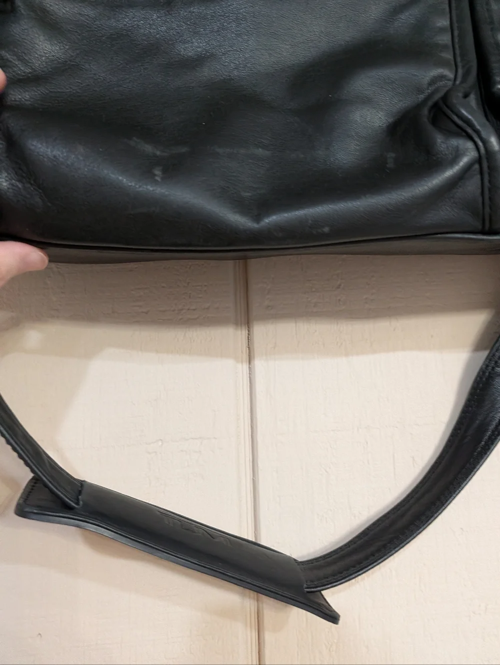 Vintage 90s Tumi Red Label Professional Series Black Leather Laptop Briefcase